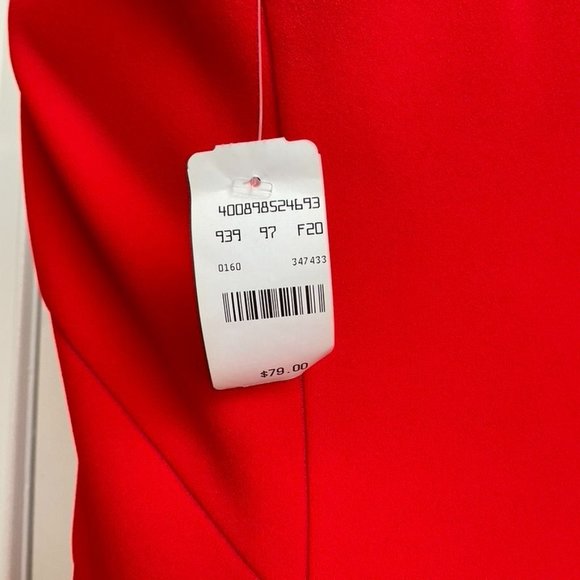 Ava Red Sheath Slip On Dress Size Medium NWT - Picture 7 of 10